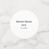 パーソナライズされたシンプルモノグラムあなたの名前を結婚追加 コンフェッティ (スモール正面)