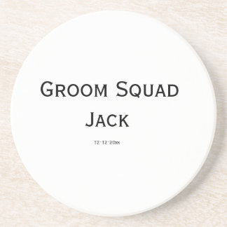 パーソナライズされたシンプルモノグラムあなたの名前を結婚追加 コースター