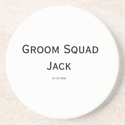 パーソナライズされたシンプルモノグラムあなたの名前を結婚追加 コースター (正面)