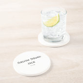 パーソナライズされたシンプルモノグラムあなたの名前を結婚追加 コースター (側面)