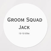 パーソナライズされたシンプルモノグラムあなたの名前を結婚追加 ラベル (デザイン1)