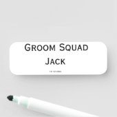 パーソナライズされたシンプルモノグラムあなたの名前を結婚追加 名札 (インサイチュ)