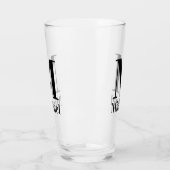 パーソナライズされたシンプルモノグラムの タンブラーグラス (左)