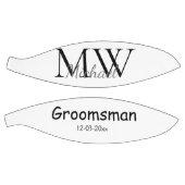 パーソナライズされたシンプルモノグラム名miniman バスケットボール (パネル)