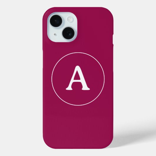 パーソナライズされたシンプルモノグラム Case-Mate iPhoneケース (裏面)