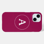 パーソナライズされたシンプルモノグラム Case-Mate iPhoneケース (裏面 (横))