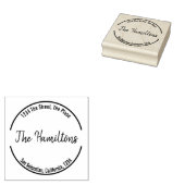 パーソナライズされたシンプル円縁ど ラバースタンプ (押印)