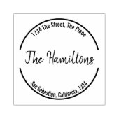 パーソナライズされたシンプル円縁ど ラバースタンプ (インプリント)