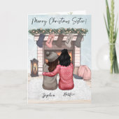 パーソナライズされたシンプル友へのクリスマス最高のカード カード (正面)