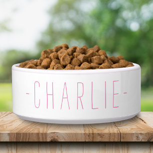 パーソナライズされたシンプル名テンプレートペットフード ボウル
