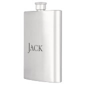 パーソナライズされたシンプル名前を付け加え結婚る フラスク (左)