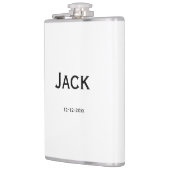 パーソナライズされたシンプル名前を付け加え結婚る フラスク (左)