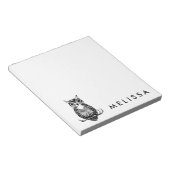 パーソナライズされたシンプル図解入りの、写真付きの ノートパッド (アングル)