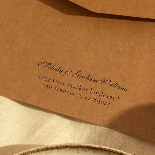 パーソナライズされたシンプル差出人住所 セルフインキングスタンプ