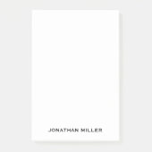 パーソナライズされたシンプル白黒文字名 ポストイット (正面)