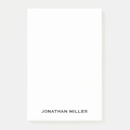 パーソナライズされたシンプル白黒文字名 ポストイット