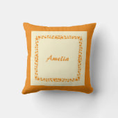 パーソナライズされたシンプル紅葉 クッション (裏面)