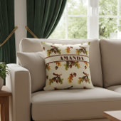 パーソナライズされたシンプル紅葉 クッション