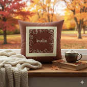 パーソナライズされたシンプル紅葉 クッション