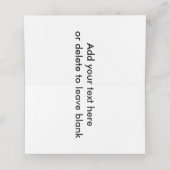 パーソナライズされたシンプル結婚写真 プレイスカード (内部開封)