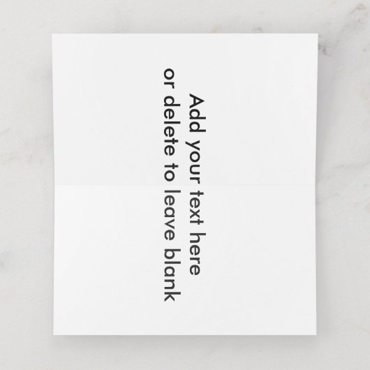 パーソナライズされたシンプル結婚写真 プレイスカード (内部開封)