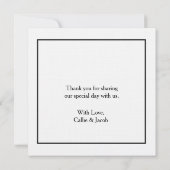 パーソナライズされたシンプル角写真サンキューカード サンキューカード (裏面)