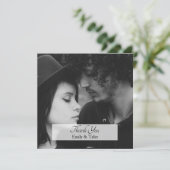 パーソナライズされたシンプル角写真サンキューカード サンキューカード (スタンド正面)