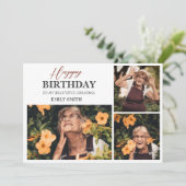 パーソナライズされたシンプル誕生日おばあちゃんおもしろい写真 カード (スタンド正面)