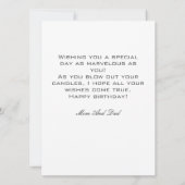 パーソナライズされたシンプル誕生日スタイリッシュおもしろい写真 カード (裏面)