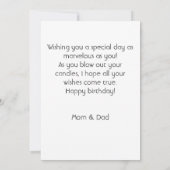 パーソナライズされたシンプル誕生日スタイリッシュコラージュ カード (裏面)