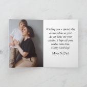 パーソナライズされたシンプル誕生日スタイリッシュコラージュ カード (内部)