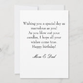 パーソナライズされたシンプル誕生日スタイリッシュコラージュ カード (裏面)