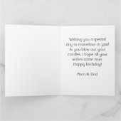 パーソナライズされたシンプル誕生日スタイリッシュ4枚 カード (内部)