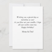 パーソナライズされたシンプル誕生日家族フォトコラージュ カード (裏面)