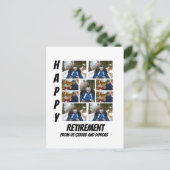 パーソナライズされたシンプル退職9 Photo Collage シーズンポストカード (スタンド正面)