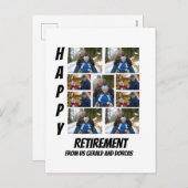 パーソナライズされたシンプル退職9 Photo Collage シーズンポストカード (正面/裏面)