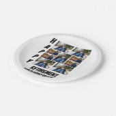 パーソナライズされたシンプル退職9 Photo Collage ペーパープレート (アングル)