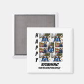 パーソナライズされたシンプル退職9 Photo Collage マグネット (正面/裏面)