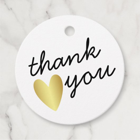 パーソナライズされたシンプル金ゴールドハート フェイバータグ (正面)