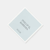 パーソナライズされたシンプル60周年結婚パーティー スタンダードカクテルナプキン (角)