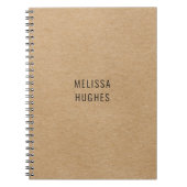 パーソナライズされたシンプル モダン ラスティック クラフト ノートブック (正面)