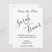 パーソナライズされたシンプル 案内ポストカード (正面/裏面)