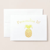 パーソナライズされたシンプル 箔カード (封筒付き正面)