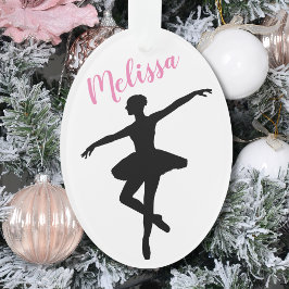 パーソナライズされたシンプルBallerina Christmas オーナメント