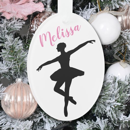 パーソナライズされたシンプルBallerina Christmas オーナメント