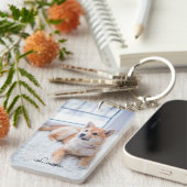 パーソナライズされたシンプルPet写真両面カスタム キーホルダー (正面右)