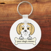 パーソナライズされたシーズー（犬） キーホルダー (正面)