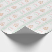 パーソナライズされたジガ名門私立校風のーブレッドハウス名前をカスタムする ラッピングペーパー (角)