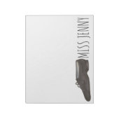 パーソナライズされたジャズ靴ダンス先生メモ帳 ノートパッド (回転)