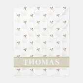 パーソナライズされたジャック・ラッセル・テリア フリースブランケット (正面)